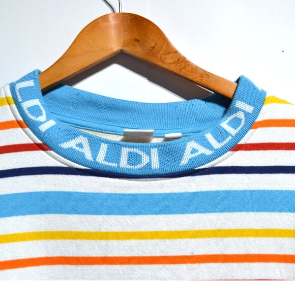 Aldis Gear Capsule Collection Crew Neck Woman's Striped Sweatshirt Size XL - Picture 3 of 11